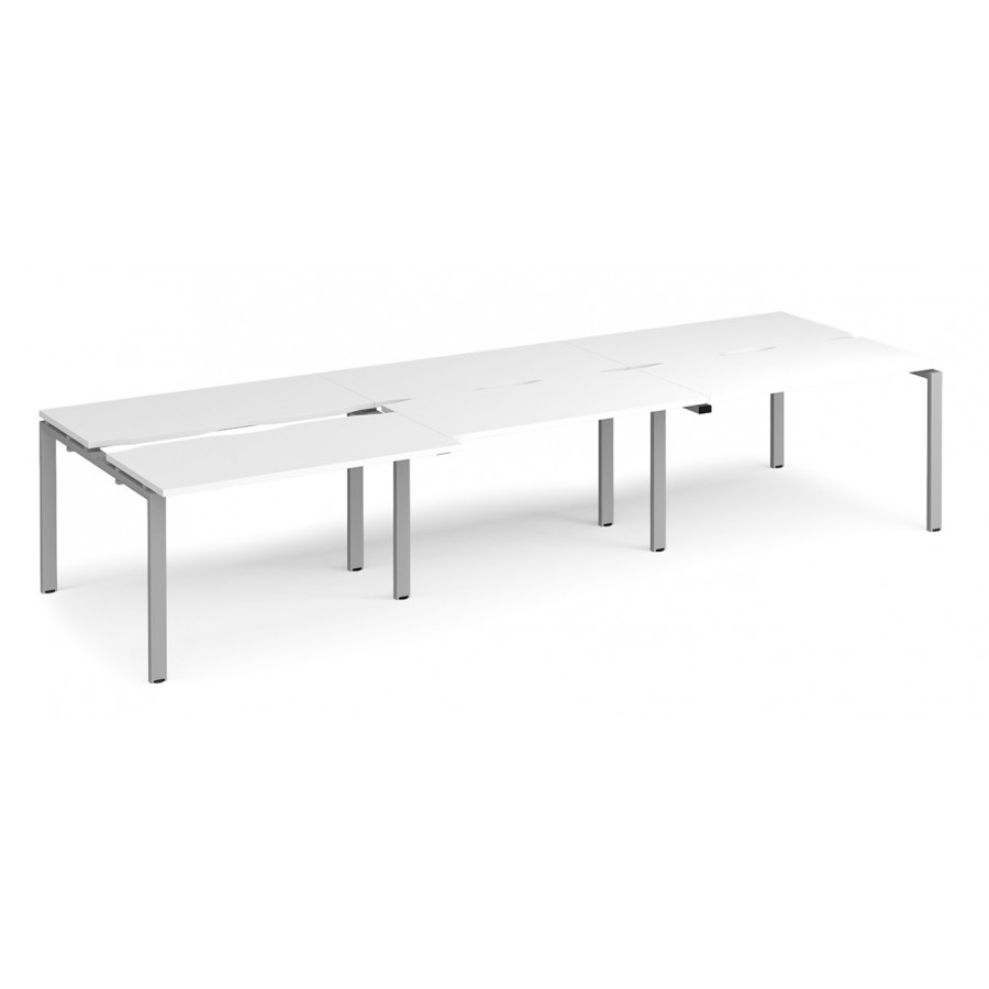 Adapt 1200mm Deep Sliding Top Triple Back to Back Bench Desk